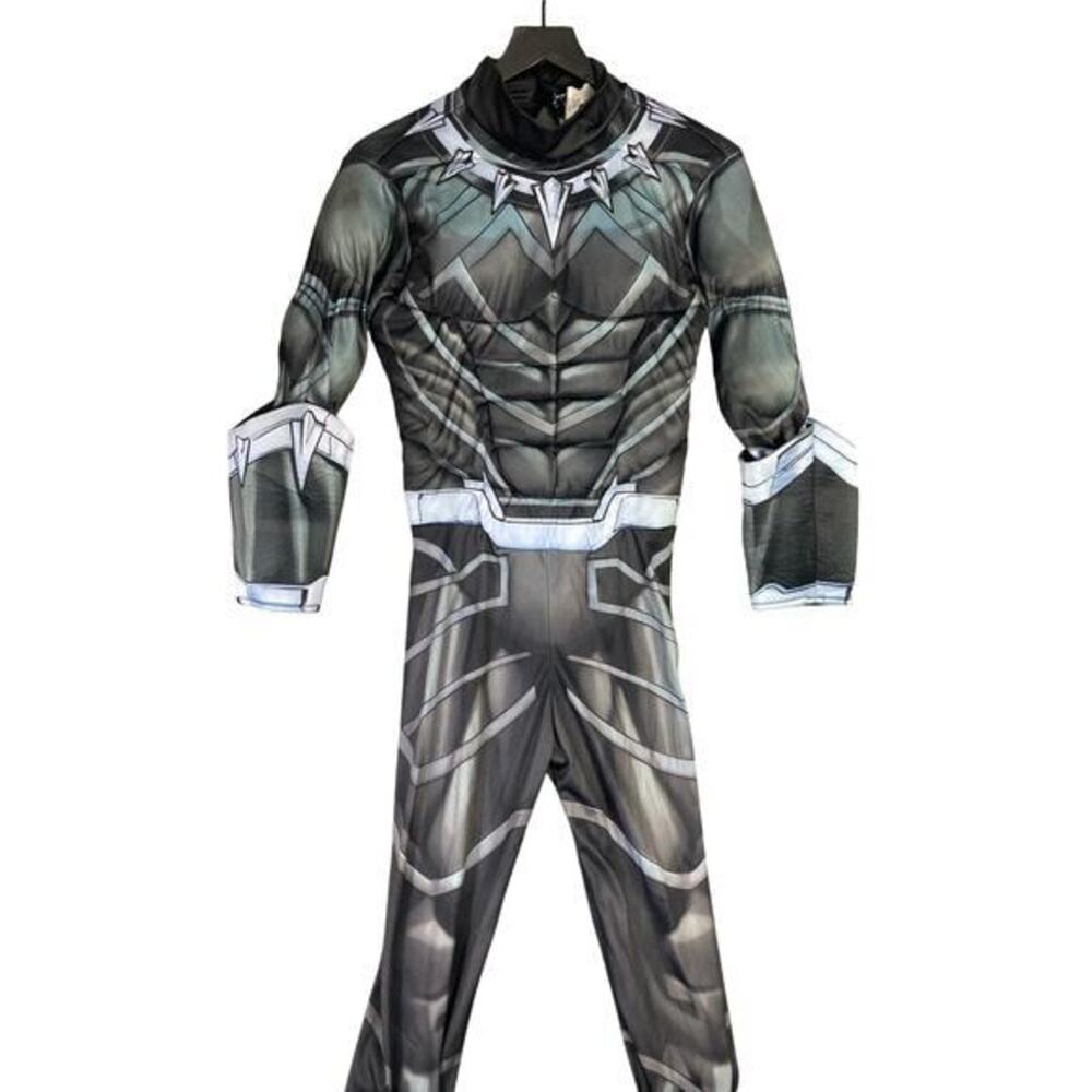 Marvel Black Panther Kids Costume Bodysuit Unisex‎ Size L Superhero Halloween - Picture 2 of 12